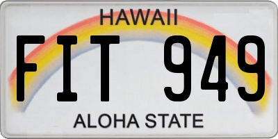 HI license plate FIT949