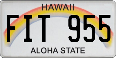 HI license plate FIT955