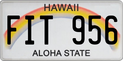 HI license plate FIT956