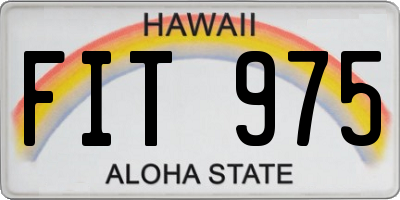 HI license plate FIT975