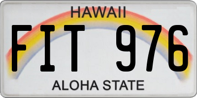 HI license plate FIT976