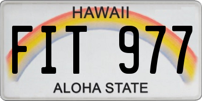 HI license plate FIT977