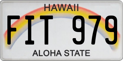 HI license plate FIT979
