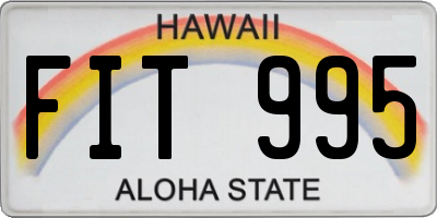 HI license plate FIT995