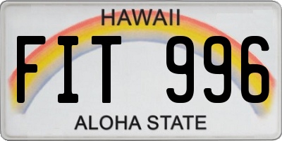 HI license plate FIT996