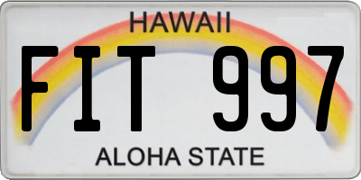 HI license plate FIT997