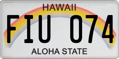 HI license plate FIU074