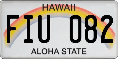 HI license plate FIU082
