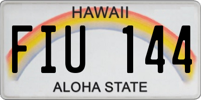 HI license plate FIU144