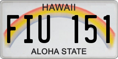 HI license plate FIU151