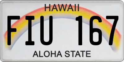 HI license plate FIU167