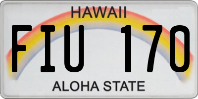 HI license plate FIU170