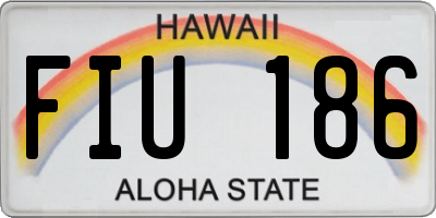 HI license plate FIU186