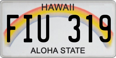 HI license plate FIU319