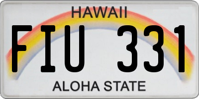 HI license plate FIU331