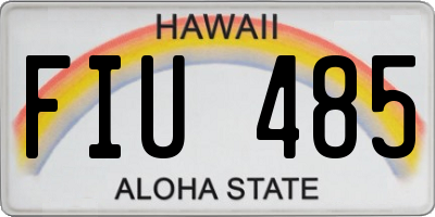 HI license plate FIU485