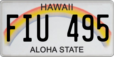HI license plate FIU495