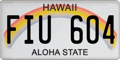 HI license plate FIU604