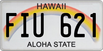 HI license plate FIU621