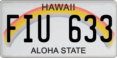 HI license plate FIU633