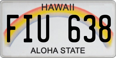 HI license plate FIU638