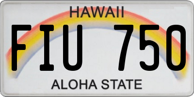 HI license plate FIU750