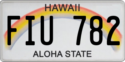 HI license plate FIU782