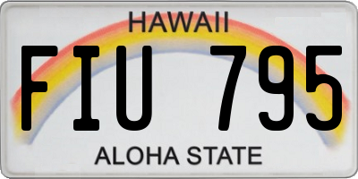 HI license plate FIU795