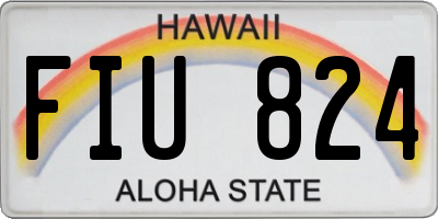 HI license plate FIU824