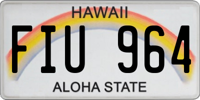 HI license plate FIU964