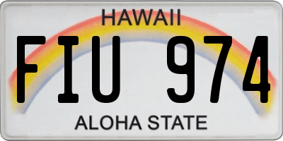 HI license plate FIU974