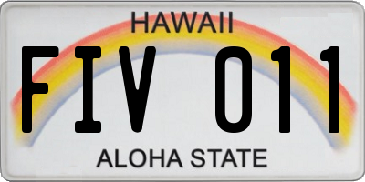 HI license plate FIV011