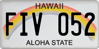 HI license plate FIV052