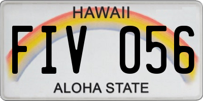 HI license plate FIV056