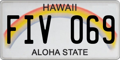 HI license plate FIV069