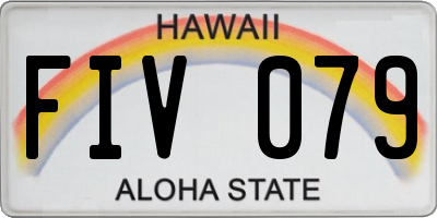 HI license plate FIV079