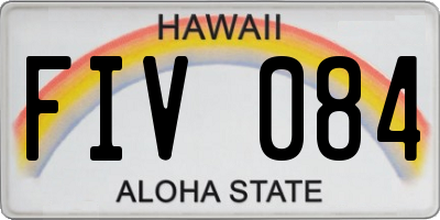 HI license plate FIV084