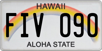HI license plate FIV090
