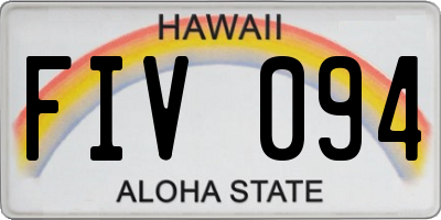 HI license plate FIV094