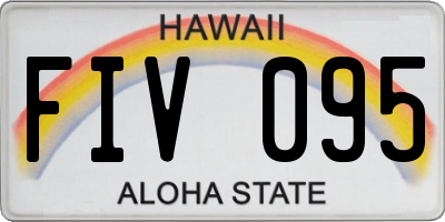 HI license plate FIV095