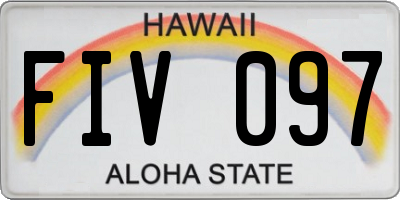 HI license plate FIV097
