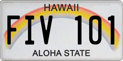 HI license plate FIV101