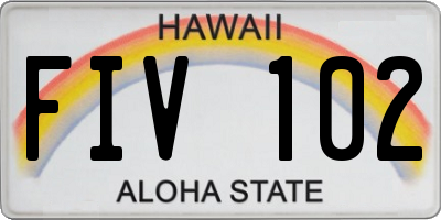 HI license plate FIV102