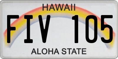 HI license plate FIV105