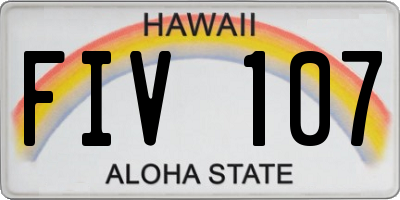 HI license plate FIV107