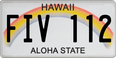 HI license plate FIV112