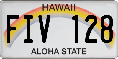 HI license plate FIV128