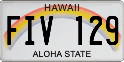 HI license plate FIV129