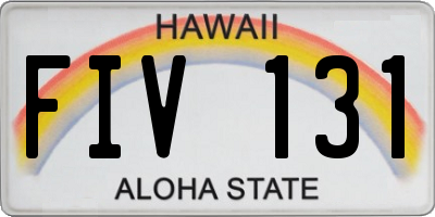 HI license plate FIV131