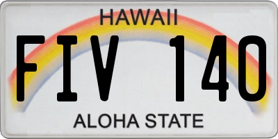 HI license plate FIV140